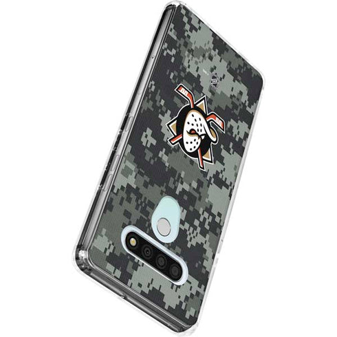 NHL Anaheim Ducks Camo LG Stylo 6 Clear Case