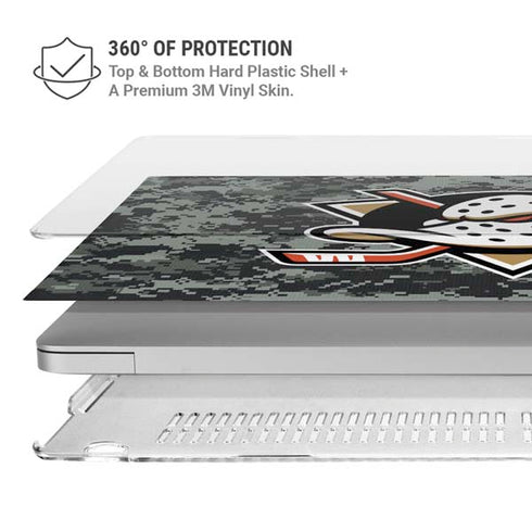 NHL Anaheim Ducks Camo MacBook Pro 14in (2021-24) Case plus Skin