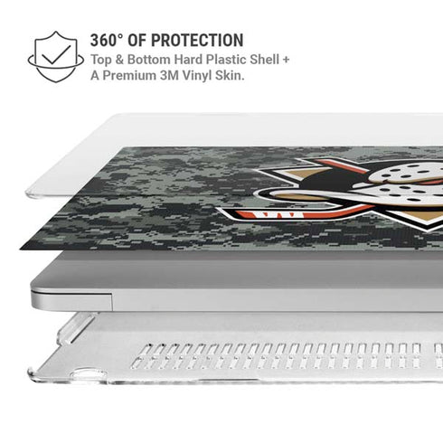 NHL Anaheim Ducks Camo MacBook Pro 15in (2016-19) Case plus Skin