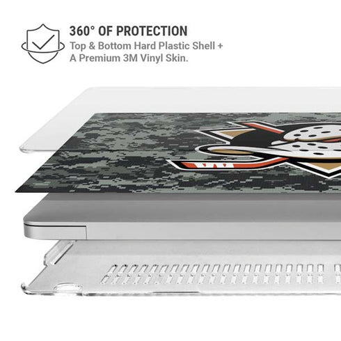 NHL Anaheim Ducks Camo MacBook Pro 16in (2019-20) Case plus Skin