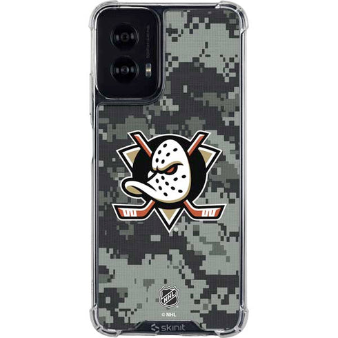 NHL Anaheim Ducks Camo Moto G Power 5G (2024) Clear Case