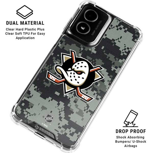 NHL Anaheim Ducks Camo Moto G Power 5G (2024) Clear Case