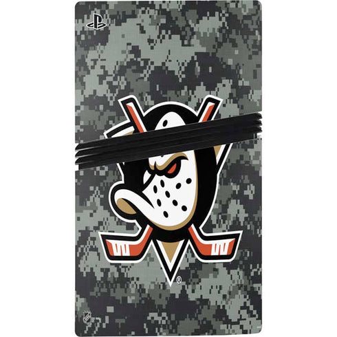 NHL Anaheim Ducks Camo PS5 Pro Disk Bundle Skin