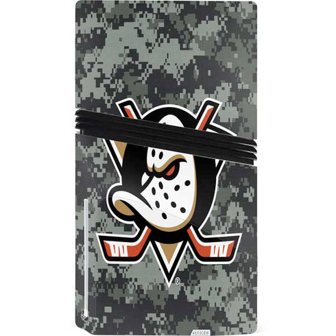 NHL Anaheim Ducks Camo PS5 Pro Disk Bundle Skin