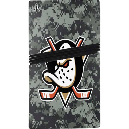 NHL Anaheim Ducks Camo PS5 Pro Disk Console Skin