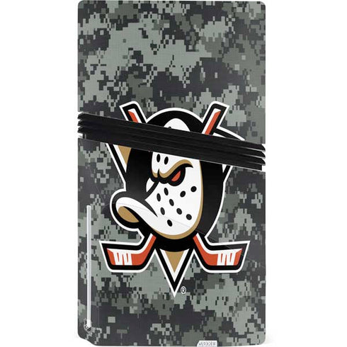 NHL Anaheim Ducks Camo PS5 Pro Disk Console Skin