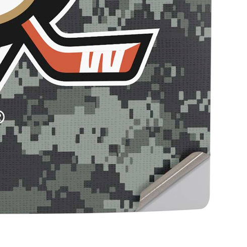 NHL Anaheim Ducks Camo PS5 Pro Disk Console Skin