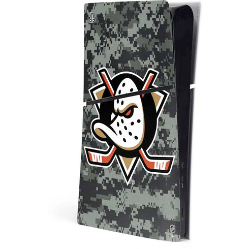 NHL Anaheim Ducks Camo PS5 Slim Digital Edition Console Skin