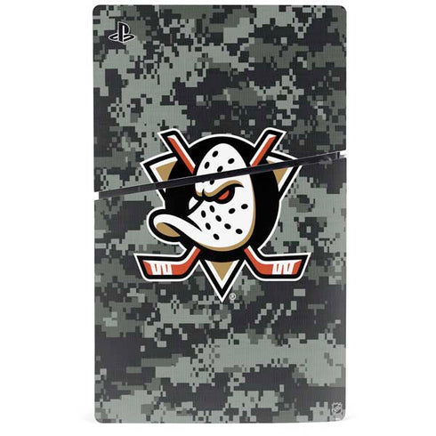 NHL Anaheim Ducks Camo PS5 Slim Disk Console Skin