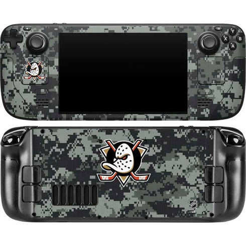NHL Anaheim Ducks Camo Steam Deck Handheld Gaming Computer OLED Skin