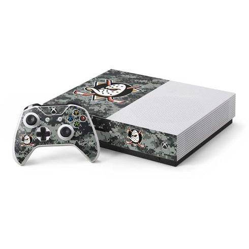 NHL Anaheim Ducks Camo Xbox One S Console and Controller Bundle Skin