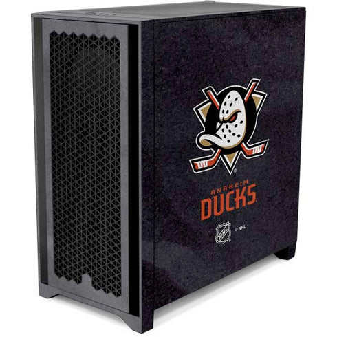 NHL Anaheim Ducks Distressed Corsair 4000D Tempered Glass Mid-Tower ATX Case Skin