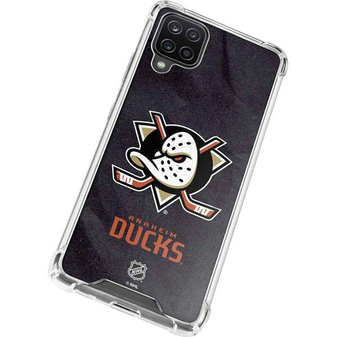 NHL Anaheim Ducks Distressed Galaxy A12 Clear Case