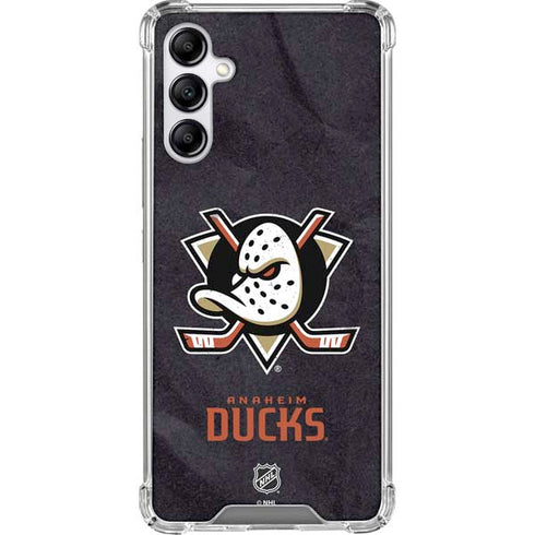 NHL Anaheim Ducks Distressed Galaxy A14 5G Clear Case