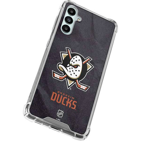 NHL Anaheim Ducks Distressed Galaxy A14 5G Clear Case