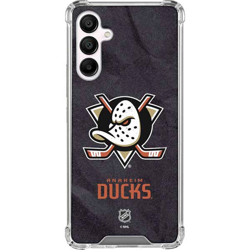 NHL Anaheim Ducks Distressed Galaxy A16 5G Clear Case