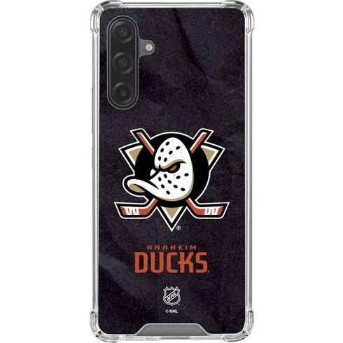 NHL Anaheim Ducks Distressed Galaxy A17 Clear Case