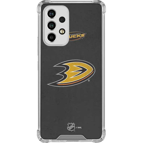 NHL Anaheim Ducks Distressed Galaxy A33 5G Clear Case