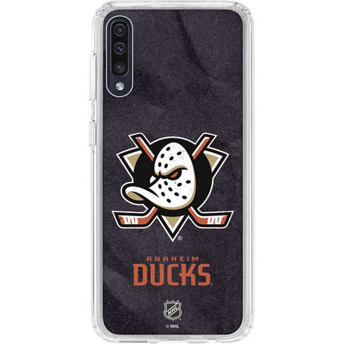 NHL Anaheim Ducks Distressed Galaxy A50 Clear Case