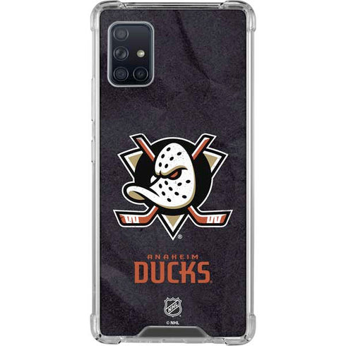 NHL Anaheim Ducks Distressed Galaxy A51 5G Clear Case