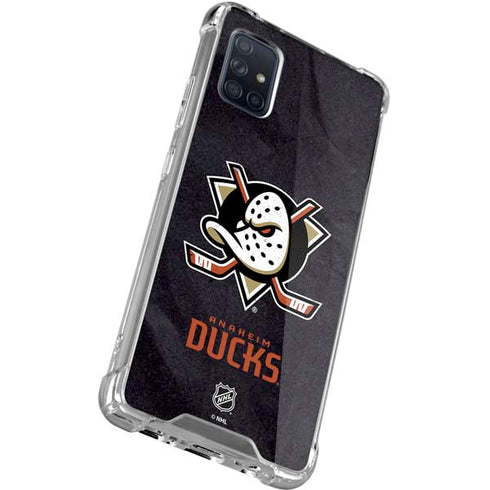 NHL Anaheim Ducks Distressed Galaxy A71 5G Clear Case