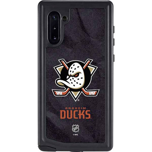 NHL Anaheim Ducks Distressed Galaxy Note 10 Waterproof Case