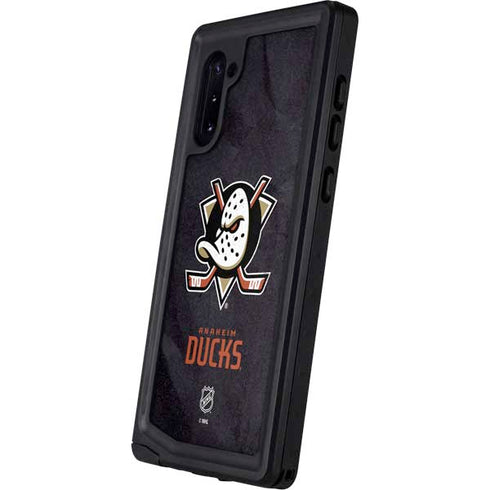 NHL Anaheim Ducks Distressed Galaxy Note 10 Waterproof Case