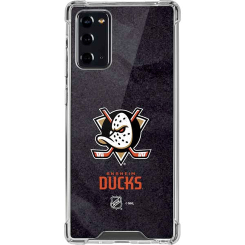 NHL Anaheim Ducks Distressed Galaxy Note20 5G Clear Case