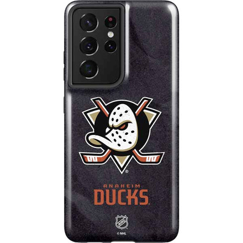 NHL Anaheim Ducks Distressed Galaxy S21 Ultra 5G Pro Case