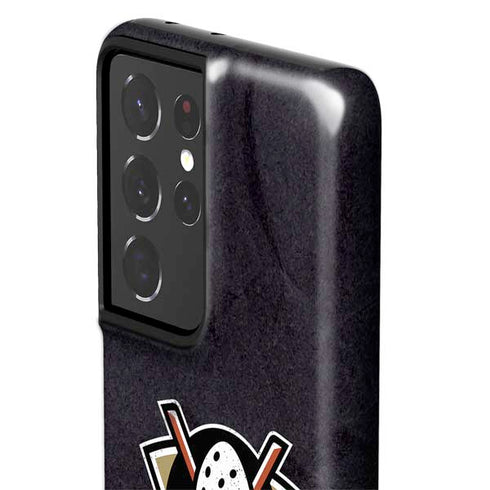 NHL Anaheim Ducks Distressed Galaxy S21 Ultra 5G Pro Case