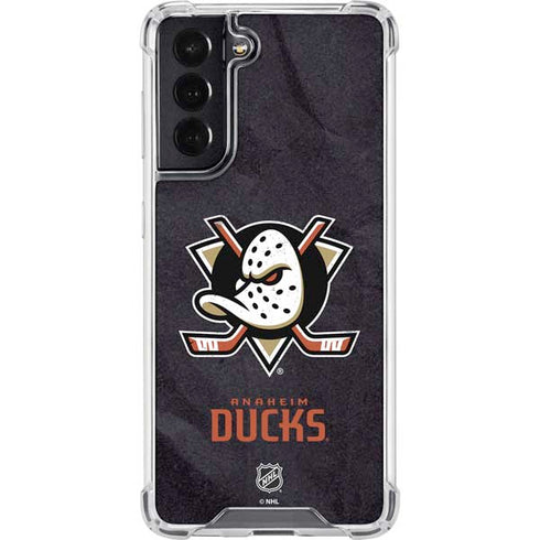 NHL Anaheim Ducks Distressed Galaxy S22 Clear Case