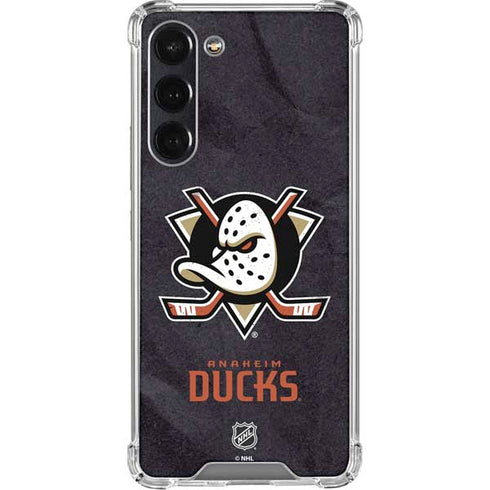 NHL Anaheim Ducks Distressed Galaxy S23 Plus Clear Case