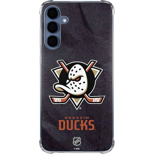 NHL Anaheim Ducks Distressed Galaxy S24 Clear Case