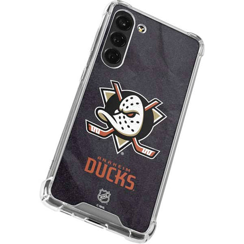 NHL Anaheim Ducks Distressed Galaxy S24 FE Clear Case