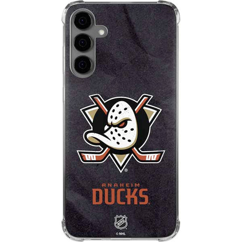 NHL Anaheim Ducks Distressed Galaxy S24 Plus Clear Case