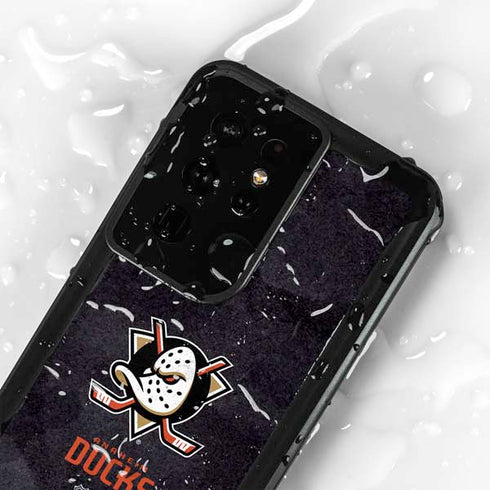 NHL Anaheim Ducks Distressed Galaxy S24 Ultra Waterproof Case
