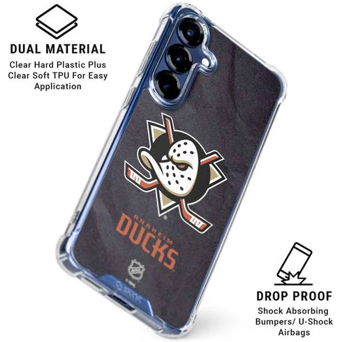NHL Anaheim Ducks Distressed Galaxy S25 FE Clear Case