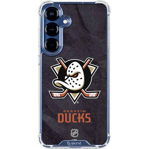 NHL Anaheim Ducks Distressed Galaxy S25 Plus Clear Case
