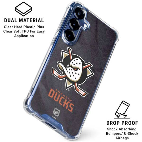 NHL Anaheim Ducks Distressed Galaxy S25 Plus Clear Case
