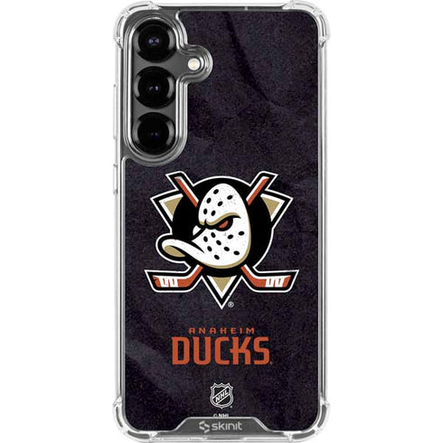 NHL Anaheim Ducks Distressed Galaxy S26 Clear Case