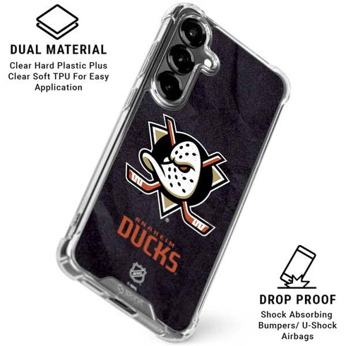 NHL Anaheim Ducks Distressed Galaxy S26 Clear Case
