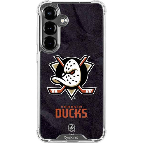 NHL Anaheim Ducks Distressed Galaxy S26 Plus Clear Case