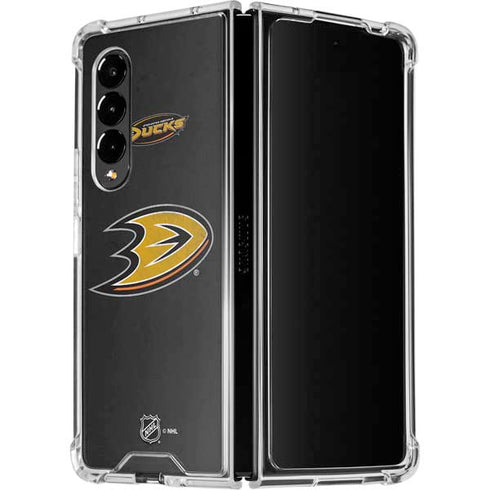 NHL Anaheim Ducks Distressed Galaxy Z Fold4 5G Clear Case