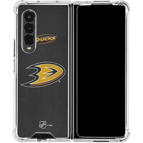 NHL Anaheim Ducks Distressed Galaxy Z Fold4 5G Clear Case