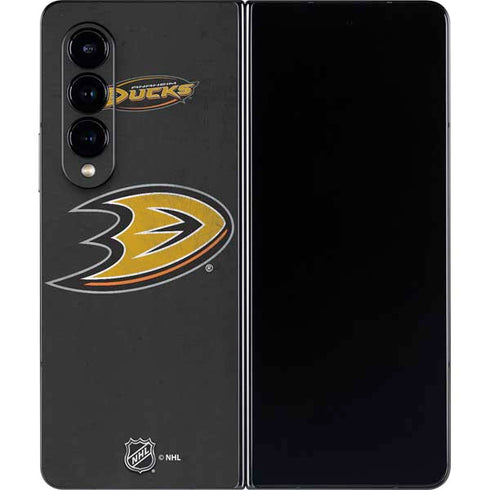 NHL Anaheim Ducks Distressed Galaxy Z Fold4 5G Skin