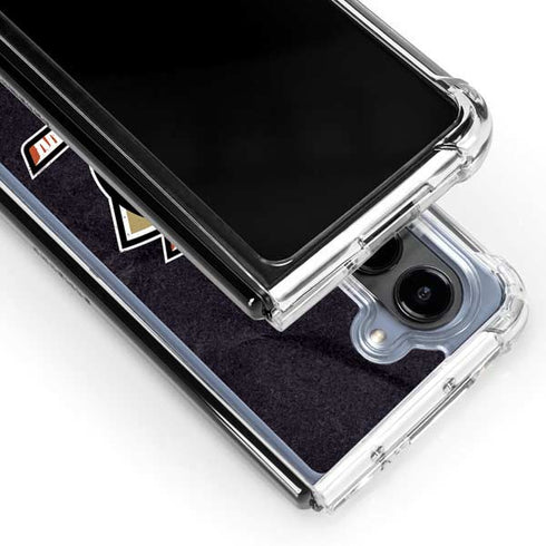 NHL Anaheim Ducks Distressed Galaxy Z Fold5 5G Clear Case