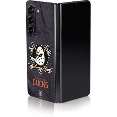 NHL Anaheim Ducks Distressed Galaxy Z Fold5 5G Skin