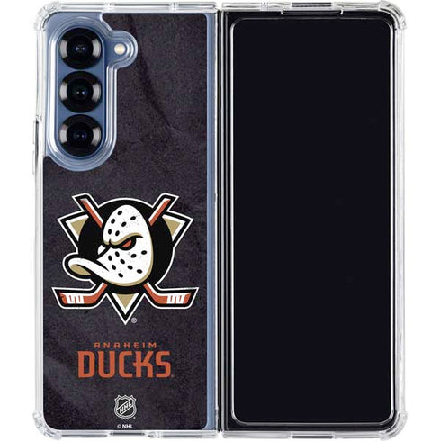 NHL Anaheim Ducks Distressed Galaxy Z Fold6 Clear Case