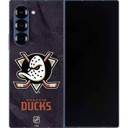 NHL Anaheim Ducks Distressed Galaxy Z Fold6 Skin