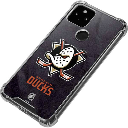 NHL Anaheim Ducks Distressed Google Pixel 5 Clear Case